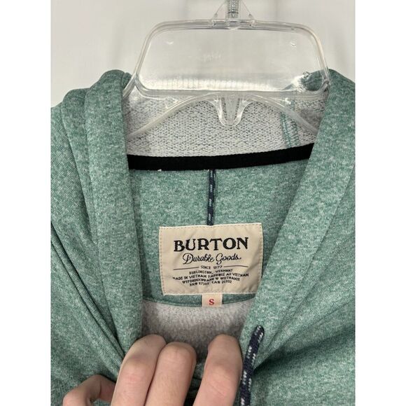 Burton Hoodie Pullover Sweatshirt Thumbholes Hooded Snowboard Durable Goods Sz S - Picture 3 of 7